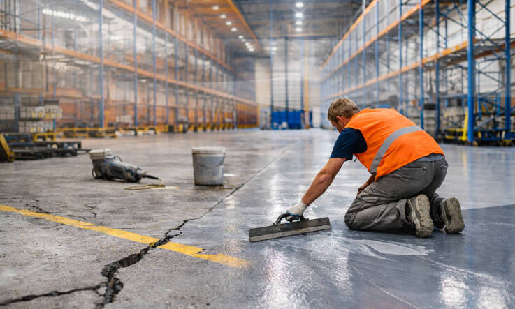 Liate priemyselné podlahy a opravy priemyselných podláh: ako si vybrať správne riešenie?