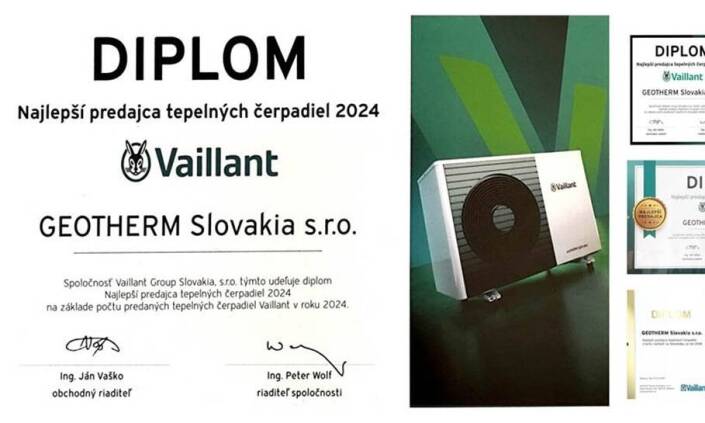 GEOTHERM Slovakia je už 10 rokov po sebe najúspešnejším predajcom tepelných čerpadiel Vaillant na Slovensku