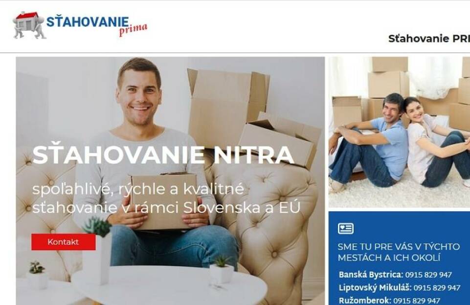 Sťahovanie PRIMA – výhodné sťahovanie s baliacim materiálom zadarmo