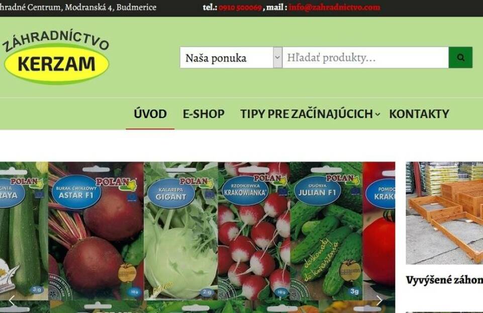 KERZAM - predaj ovocných stromov, skleníkov a fóliovníkov