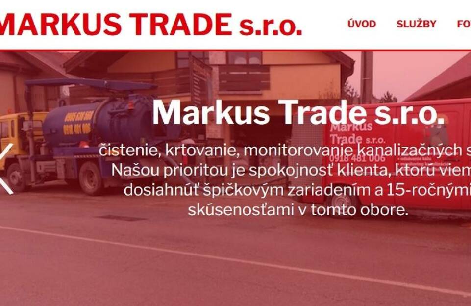 MARKUS TRADE, s. r. o. vám ponúkajú profesionálne čistenie kanalizácie 